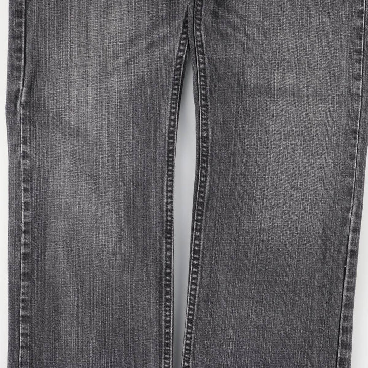 Levi's 505 STRAIGHT FIT Black Denim Tapered Denim Pants Men's W32 equivalent cotton black type Vintage Second Hand