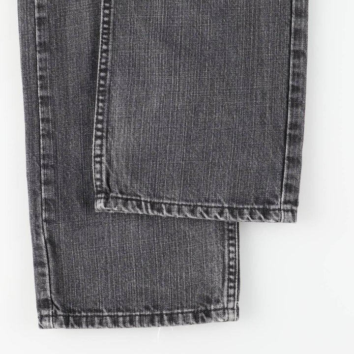 Levi's 505 STRAIGHT FIT Black Denim Tapered Denim Pants Men's W32 equivalent cotton black type Vintage Second Hand