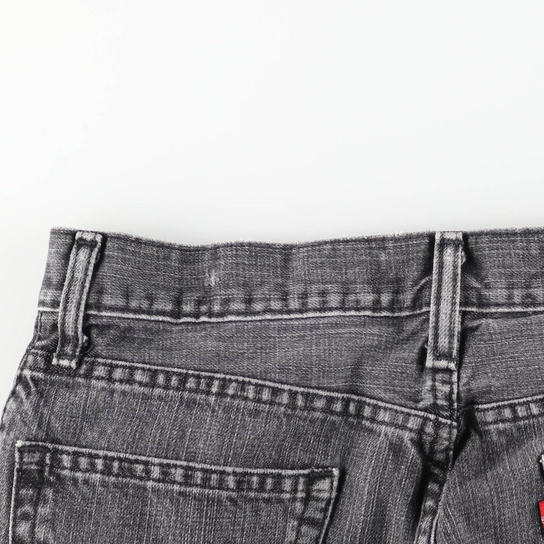 Levi's 505 STRAIGHT FIT Black Denim Tapered Denim Pants Men's W32 equivalent cotton black type Vintage Second Hand