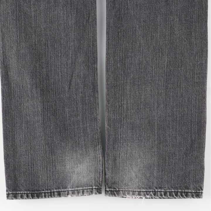 Levi's 505 STRAIGHT FIT Black Denim Tapered Denim Pants Men's W32 equivalent cotton black type Vintage Second Hand