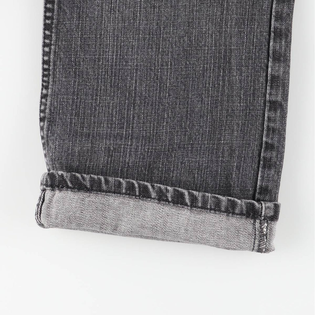 Levi's 505 STRAIGHT FIT Black Denim Tapered Denim Pants Men's W32 equivalent cotton black type Vintage Second Hand