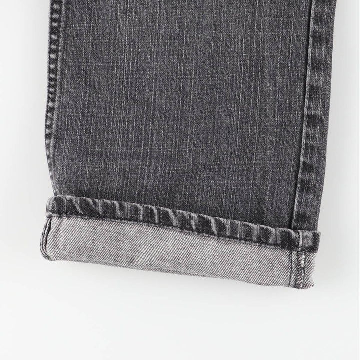 Levi's 505 STRAIGHT FIT Black Denim Tapered Denim Pants Men's W32 equivalent cotton black type Vintage Second Hand