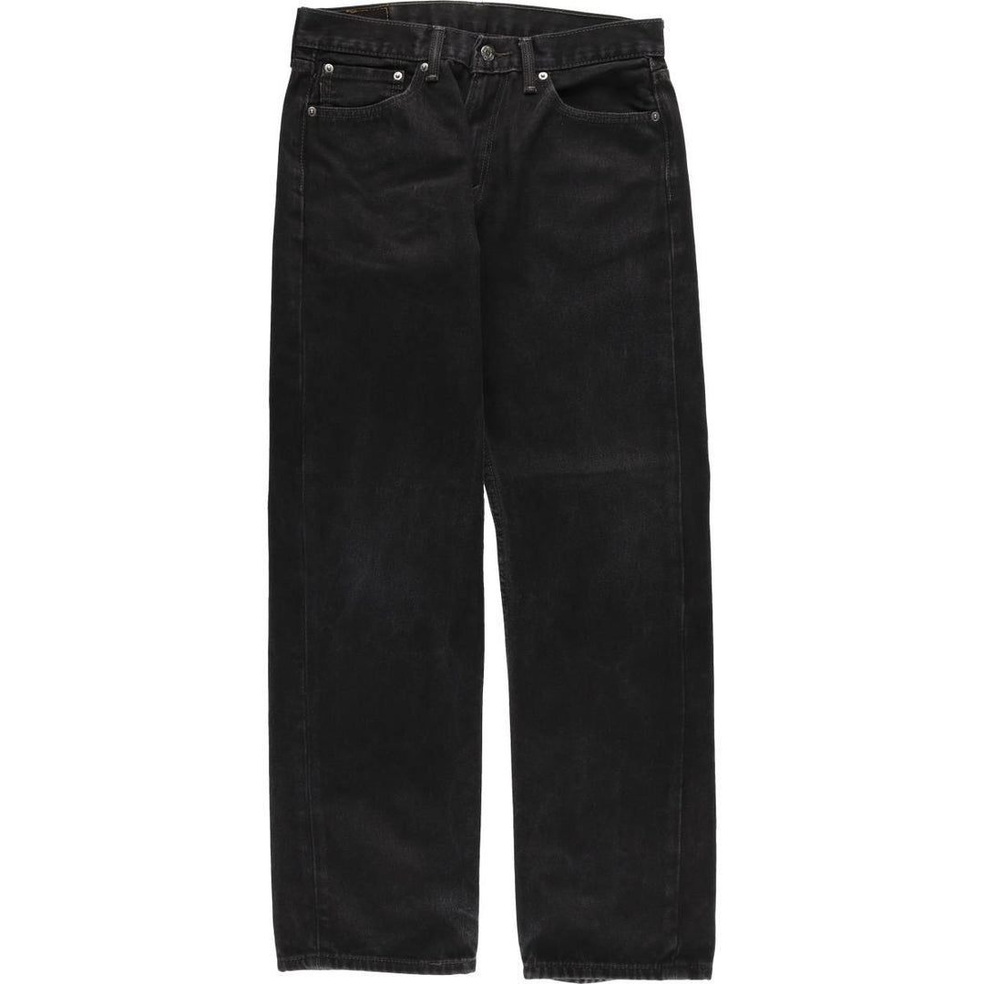 Levi's 505 Black Denim Tapered Denim Pants for Men, W32 equivalent cotton black type Vintage Second Hand