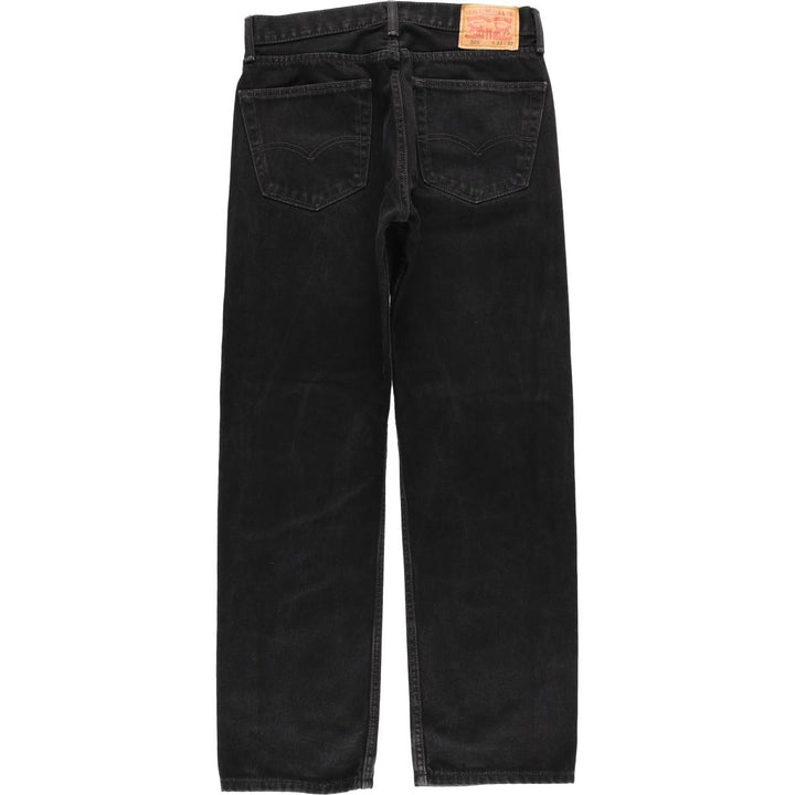 Levi's 505 Black Denim Tapered Denim Pants for Men, W32 equivalent cotton black type Vintage Second Hand