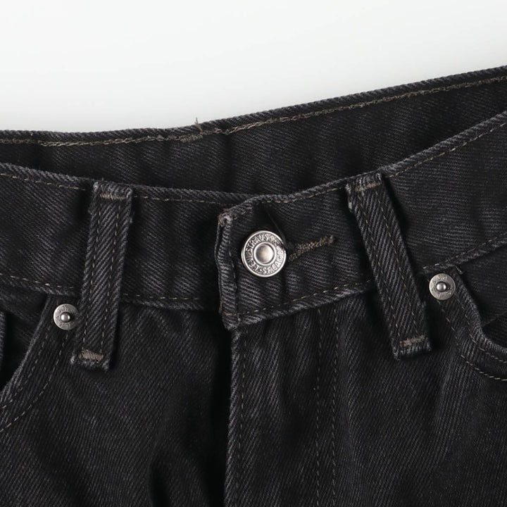 Levi's 505 Black Denim Tapered Denim Pants for Men, W32 equivalent cotton black type Vintage Second Hand