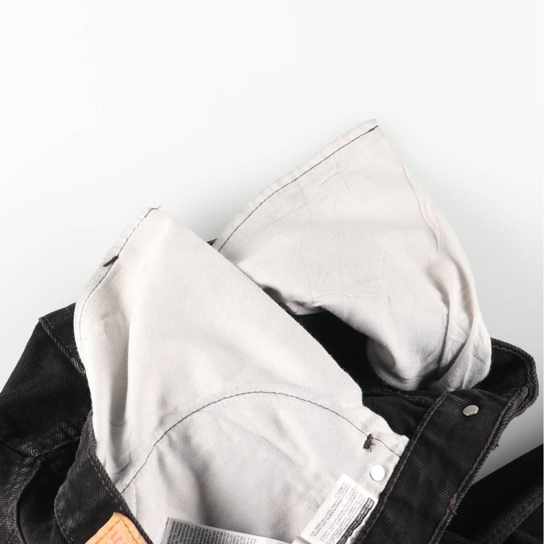 Levi's 505 Black Denim Tapered Denim Pants for Men, W32 equivalent cotton black type Vintage Second Hand