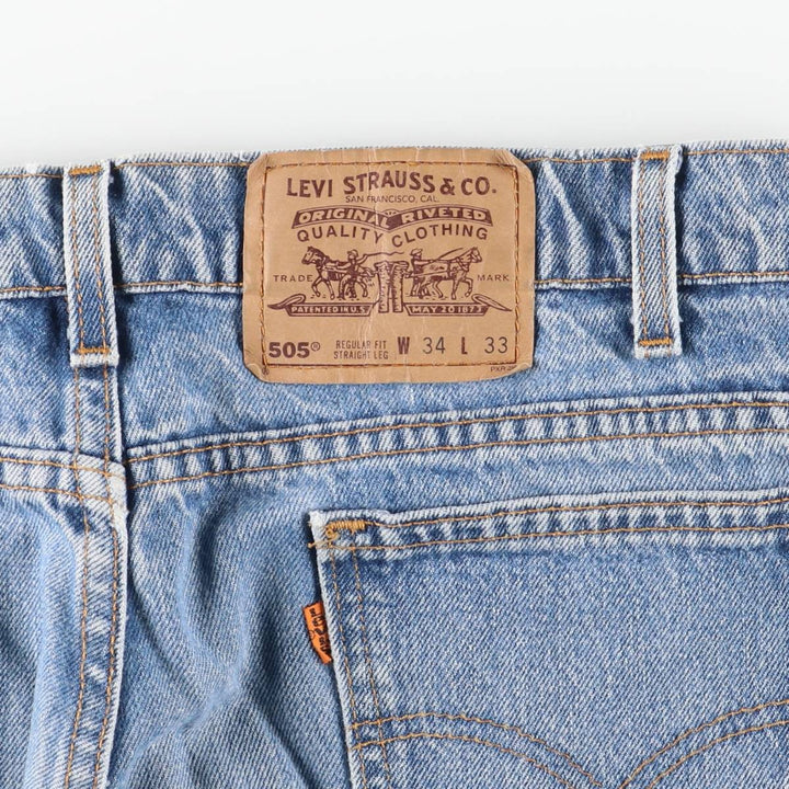 90'S Levi's 40505-0215 Orange Tab Tapered Denim Pants Made in USA Men's W34 Vintage cotton blue type Vintage Second Hand