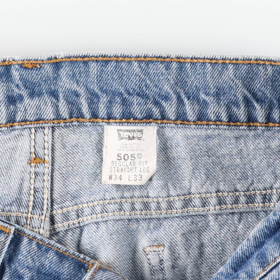 90'S Levi's 40505-0215 Orange Tab Tapered Denim Pants Made in USA Men's W34 Vintage cotton blue type Vintage Second Hand