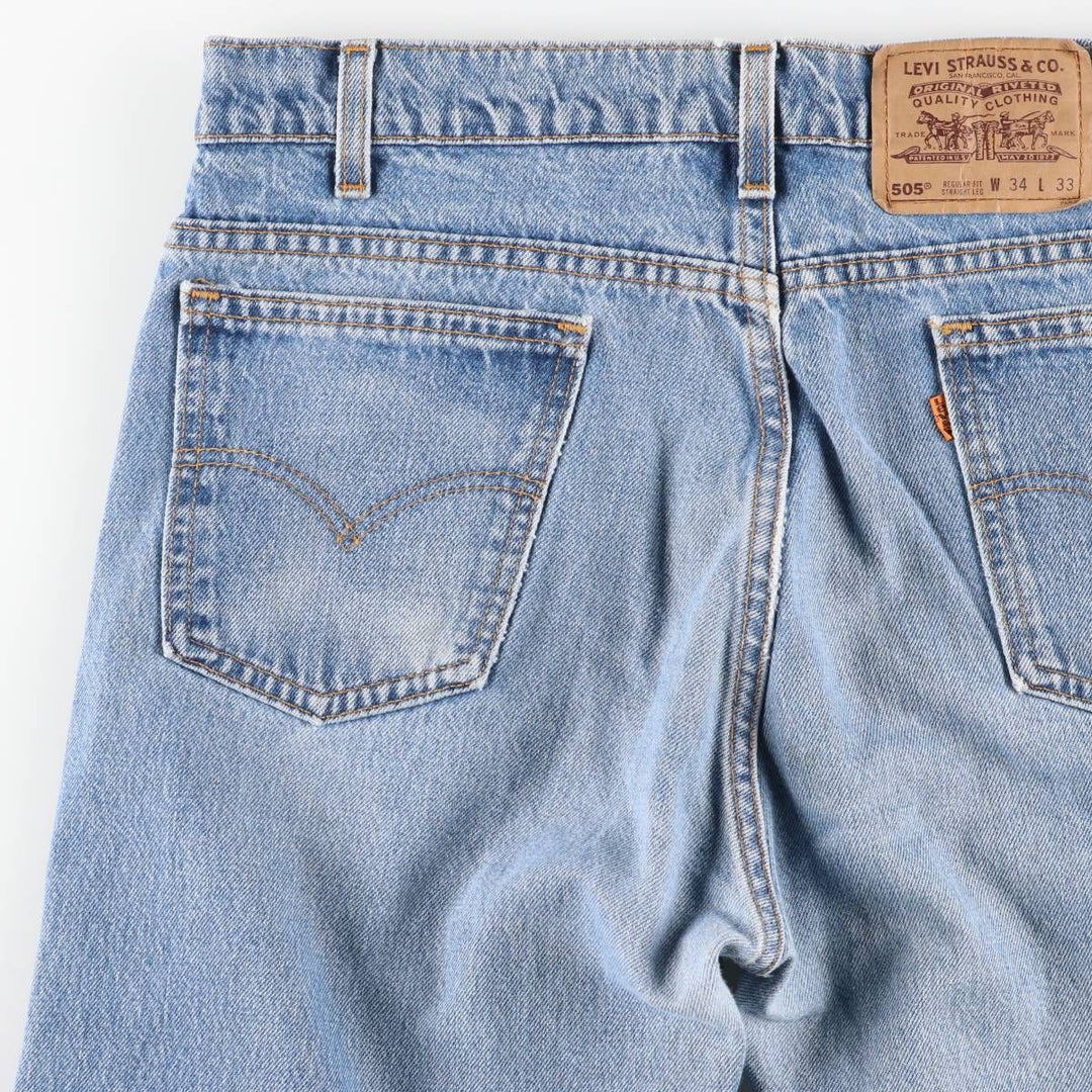 90'S Levi's 40505-0215 Orange Tab Tapered Denim Pants Made in USA Men's W34 Vintage cotton blue type Vintage Second Hand