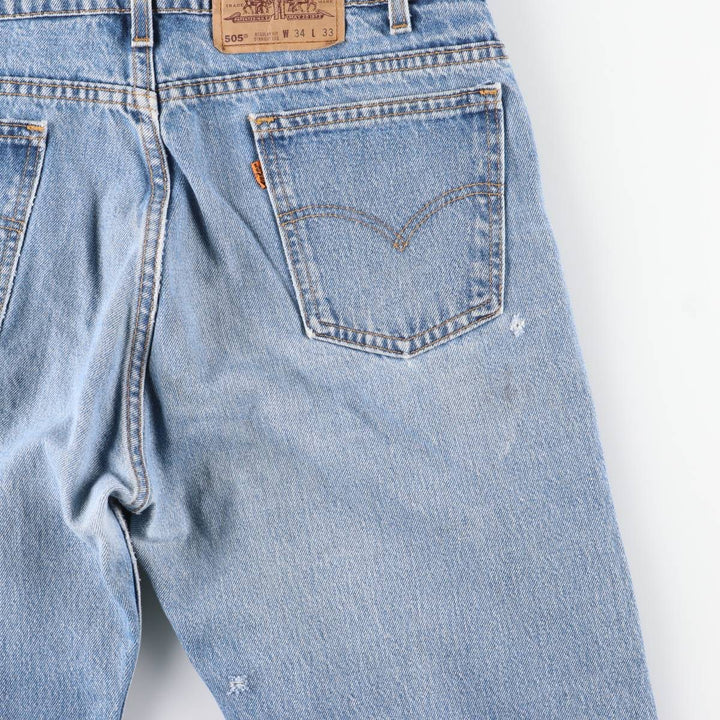 90'S Levi's 40505-0215 Orange Tab Tapered Denim Pants Made in USA Men's W34 Vintage cotton blue type Vintage Second Hand