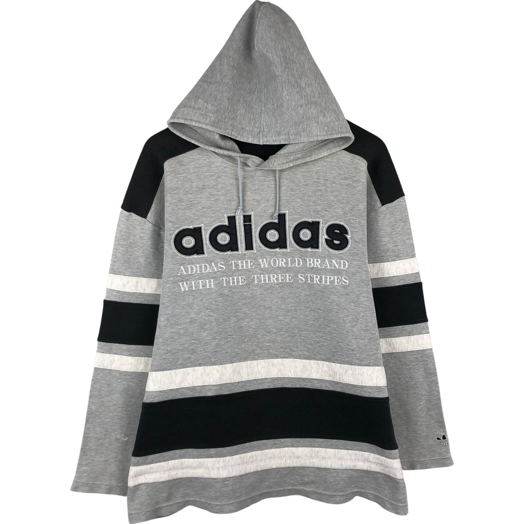 Vintage 90'S Adidas pullover sweatshirt, size XL, men's unclear gray type Vintage Second Hand