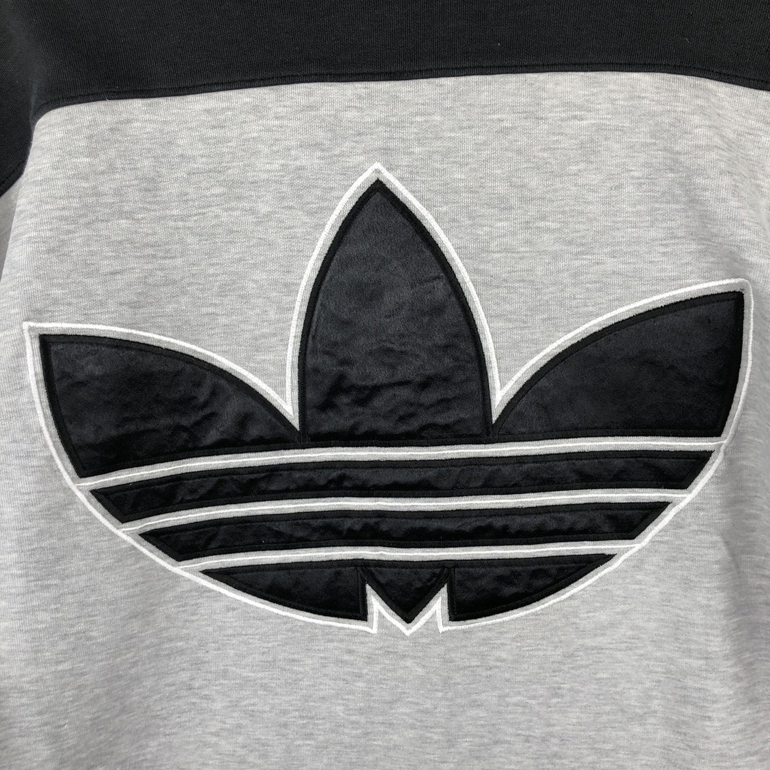 Vintage 90'S Adidas pullover sweatshirt, size XL, men's unclear gray type Vintage Second Hand