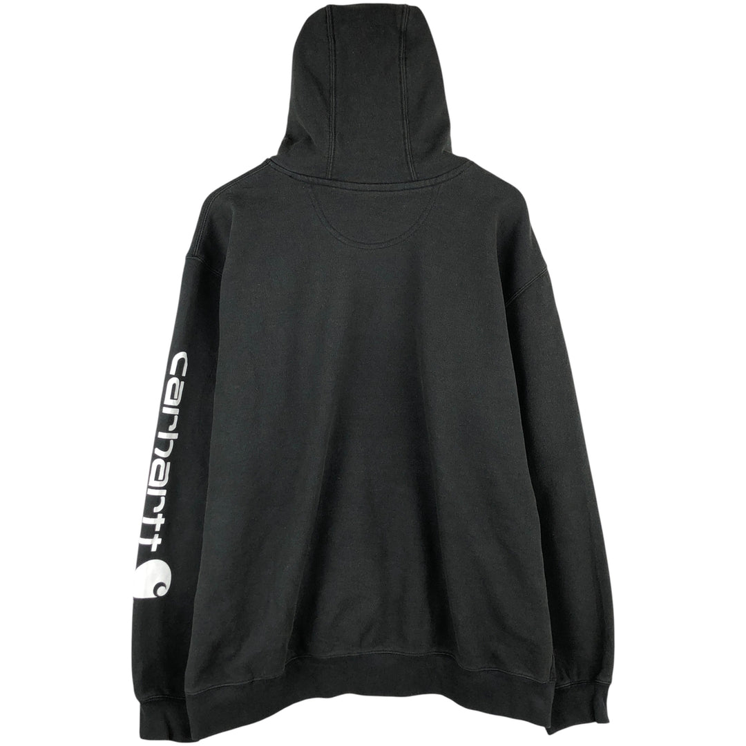 Carhartt ORIGINAL FIT sweatshirt pullover hoodie, men's XL size cotton black type Vintage Second Hand