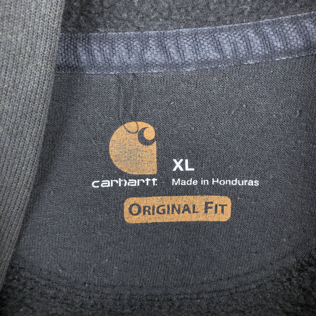 Carhartt ORIGINAL FIT sweatshirt pullover hoodie, men's XL size cotton black type Vintage Second Hand
