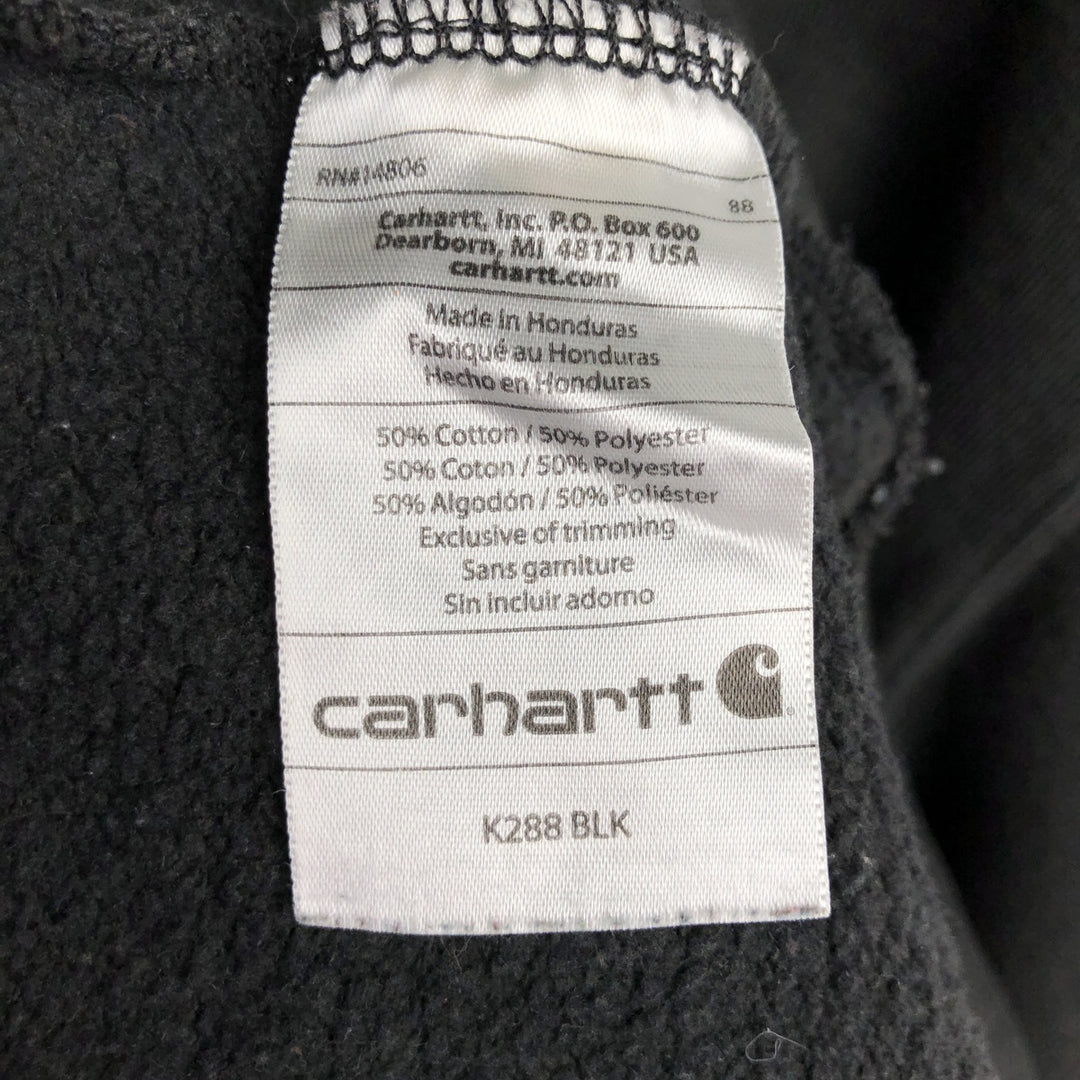 Carhartt ORIGINAL FIT sweatshirt pullover hoodie, men's XL size cotton black type Vintage Second Hand