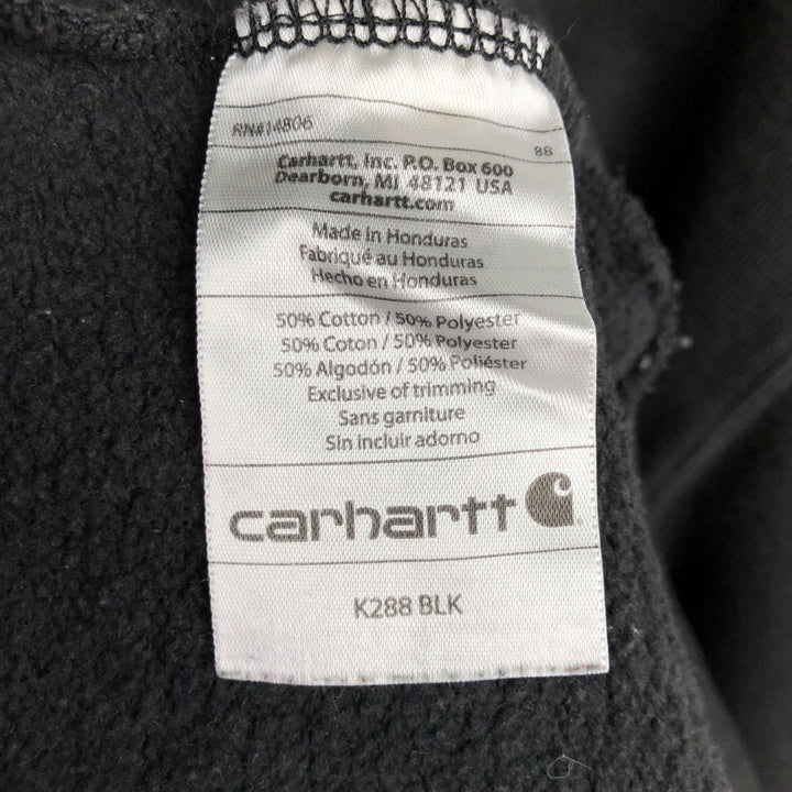 Carhartt ORIGINAL FIT sweatshirt pullover hoodie, men's XL size cotton black type Vintage Second Hand