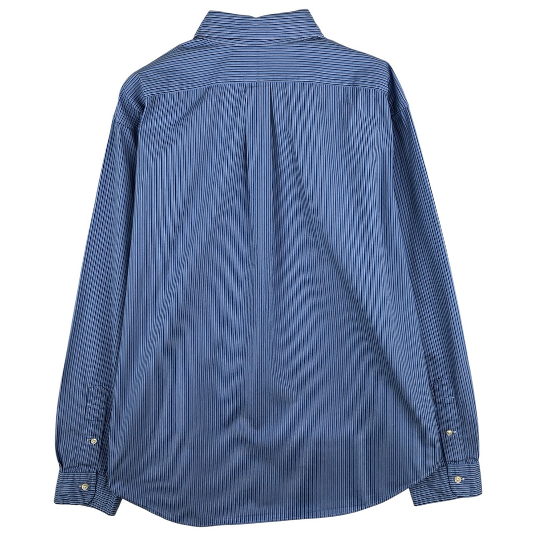Ralph Lauren Classic Fit Long Sleeve Button Down Striped Shirt Men's XL cotton Blue type light blue Vintage Second Hand