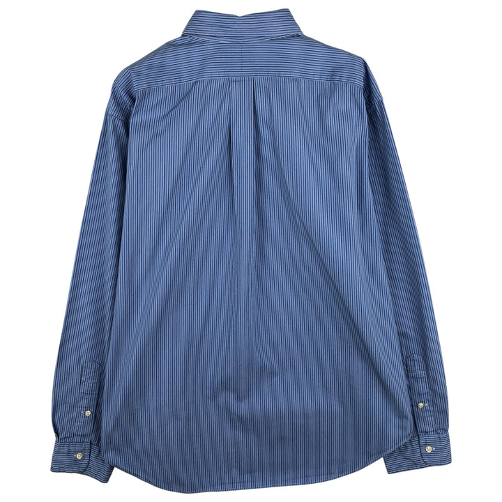 Ralph Lauren Classic Fit Long Sleeve Button Down Striped Shirt Men's XL cotton Blue type light blue Vintage Second Hand