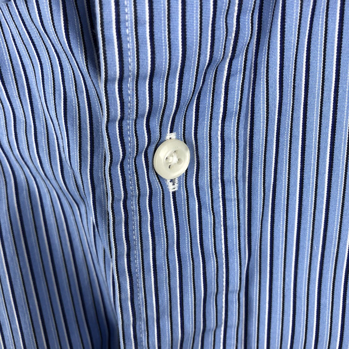 Ralph Lauren Classic Fit Long Sleeve Button Down Striped Shirt Men's XL cotton Blue type light blue Vintage Second Hand