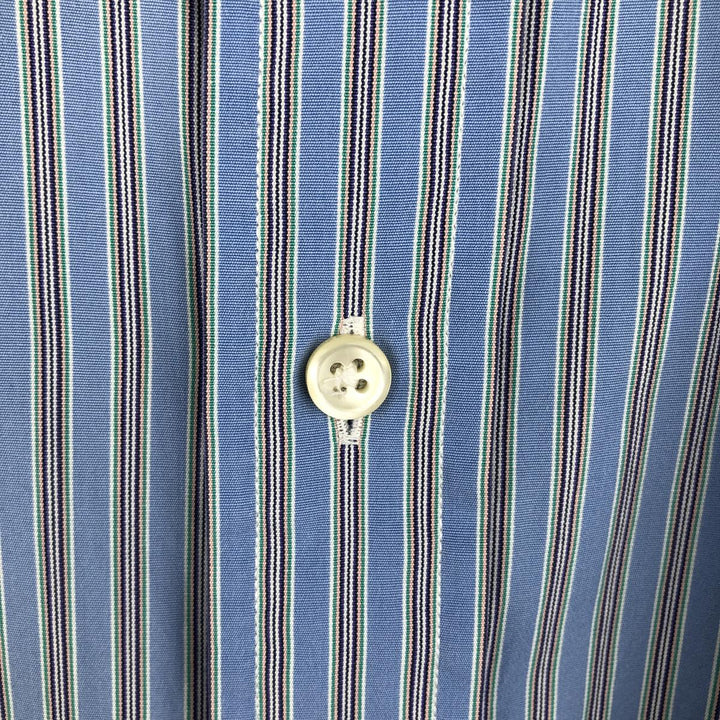 Ralph Lauren POLO by Ralph Lauren REGENT long-sleeved cotton striped shirt, men's size M cotton Blue type light blue Vintage Second Hand