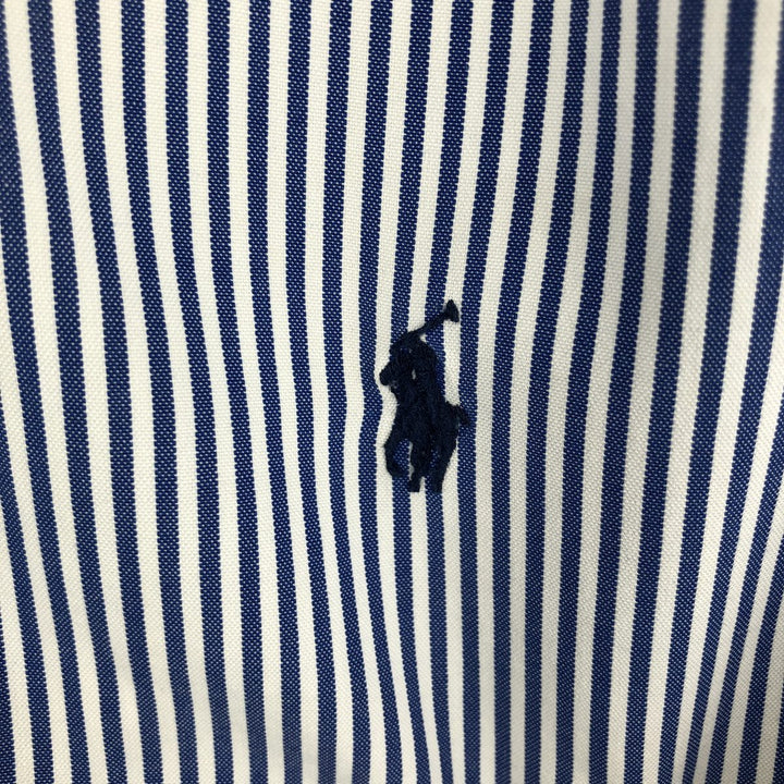 Ralph Lauren Classic Fit Long Sleeve Button Down Striped Shirt Men's XL cotton navy blue type Vintage Second Hand