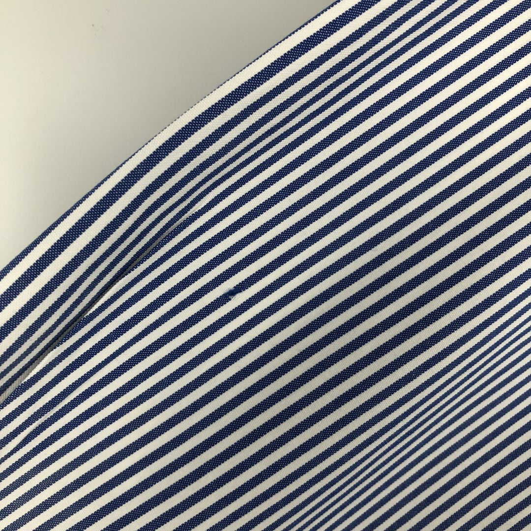 Ralph Lauren Classic Fit Long Sleeve Button Down Striped Shirt Men's XL cotton navy blue type Vintage Second Hand