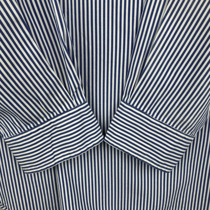 Ralph Lauren Classic Fit Long Sleeve Button Down Striped Shirt Men's XL cotton navy blue type Vintage Second Hand