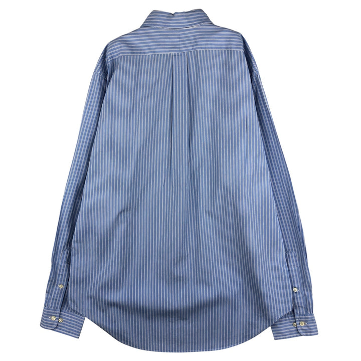 Ralph Lauren Classic Fit Long Sleeve Button Down Striped Shirt, Men's Size L cotton blue type Vintage Second Hand