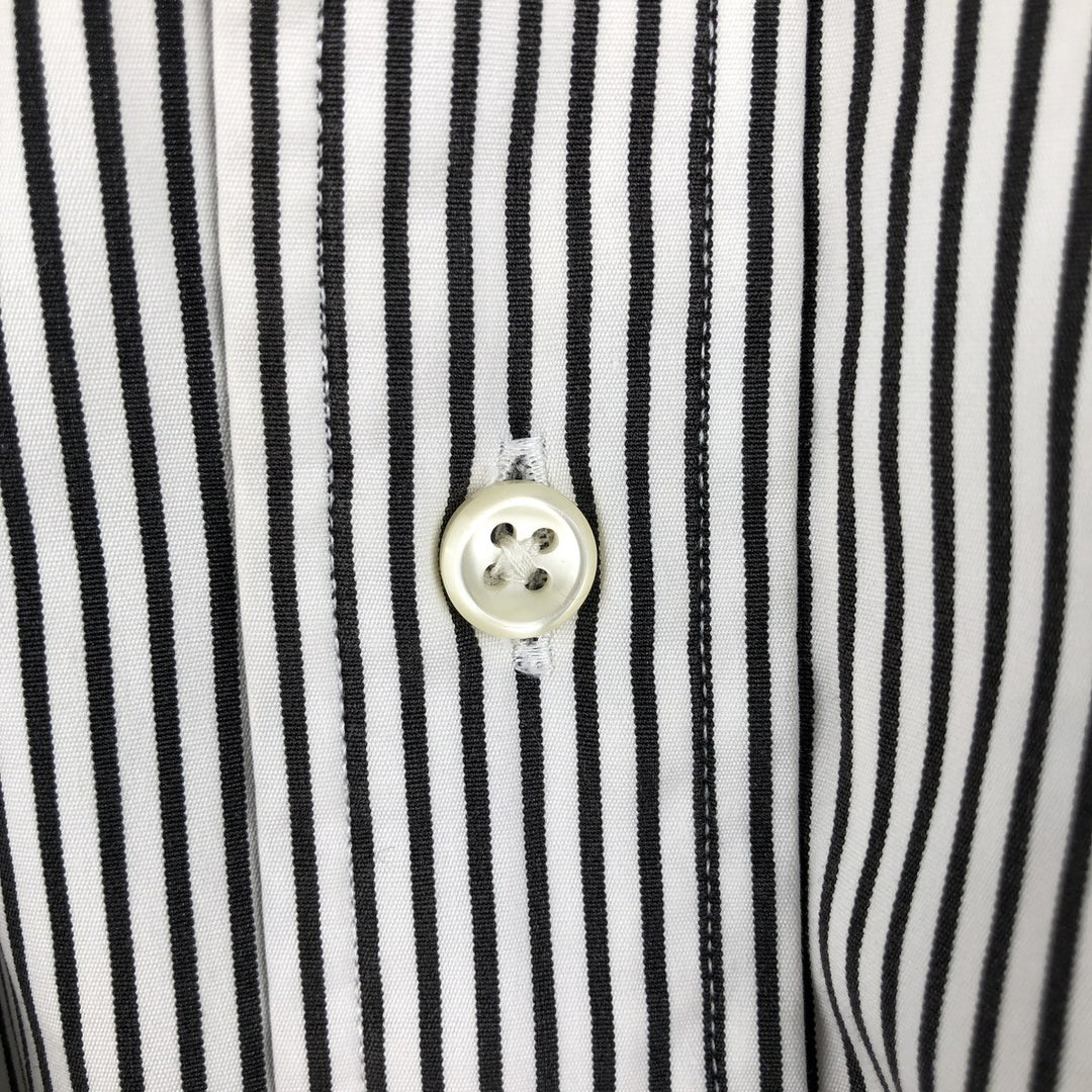 Ralph Lauren Classic Fit Long Sleeve Button Down Striped Shirt Men's XL cotton black type Vintage Second Hand