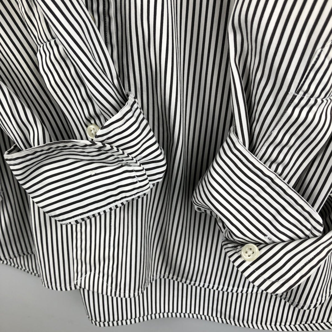 Ralph Lauren Classic Fit Long Sleeve Button Down Striped Shirt Men's XL cotton black type Vintage Second Hand