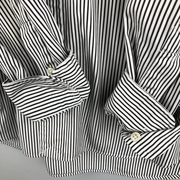 Ralph Lauren Classic Fit Long Sleeve Button Down Striped Shirt Men's XL cotton black type Vintage Second Hand