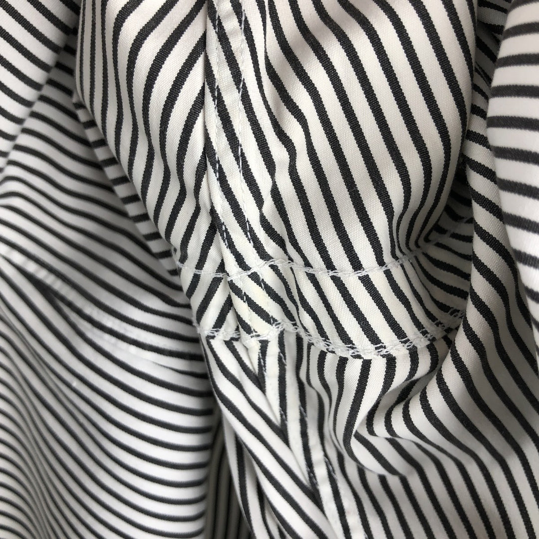 Ralph Lauren Classic Fit Long Sleeve Button Down Striped Shirt Men's XL cotton black type Vintage Second Hand