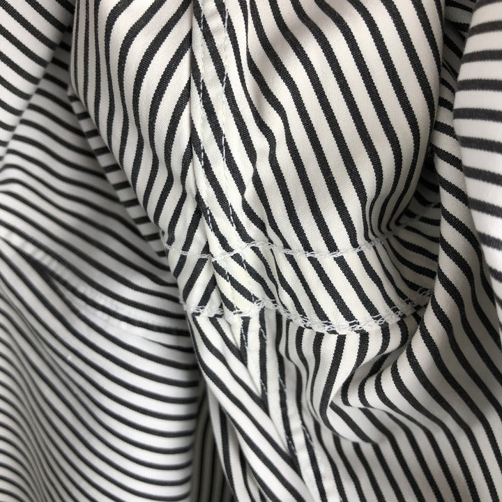 Ralph Lauren Classic Fit Long Sleeve Button Down Striped Shirt Men's XL cotton black type Vintage Second Hand