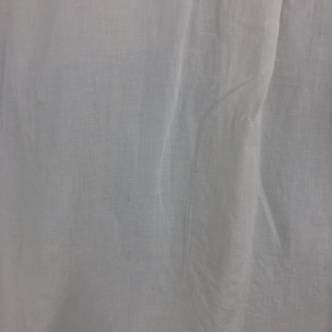 00'S Banana Republic long sleeve linen shirt, men's size L linen white type Vintage Second Hand