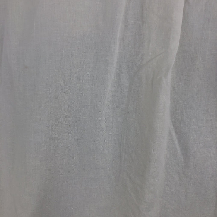 00'S Banana Republic long sleeve linen shirt, men's size L linen white type Vintage Second Hand