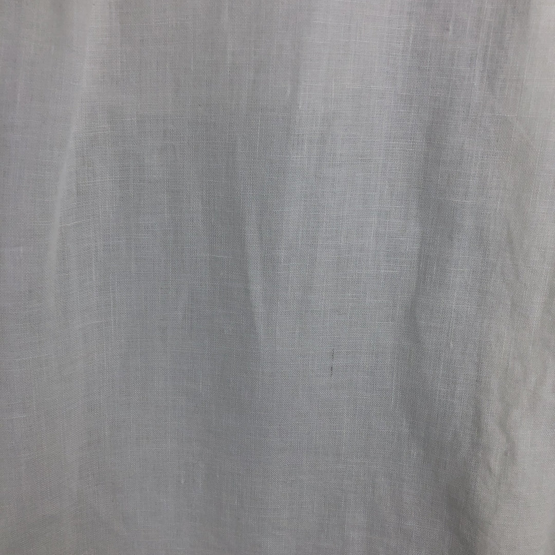 Brooks Brothers BROOKSSPORT Long Sleeve Linen Shirt, Men's Size XL linen white type Vintage Second Hand