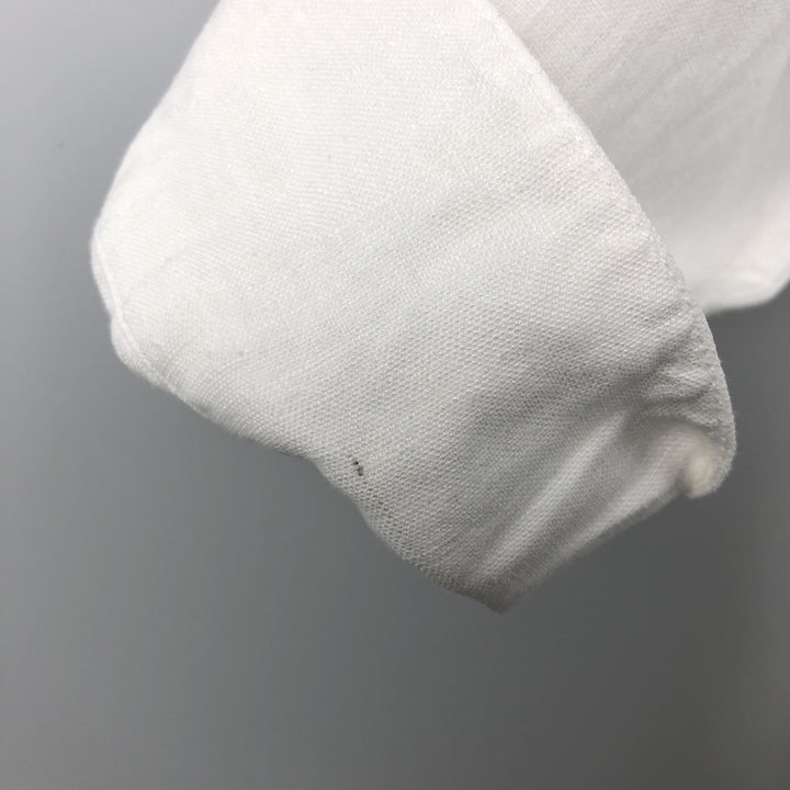 Brooks Brothers BROOKSSPORT Long Sleeve Linen Shirt, Men's Size XL linen white type Vintage Second Hand