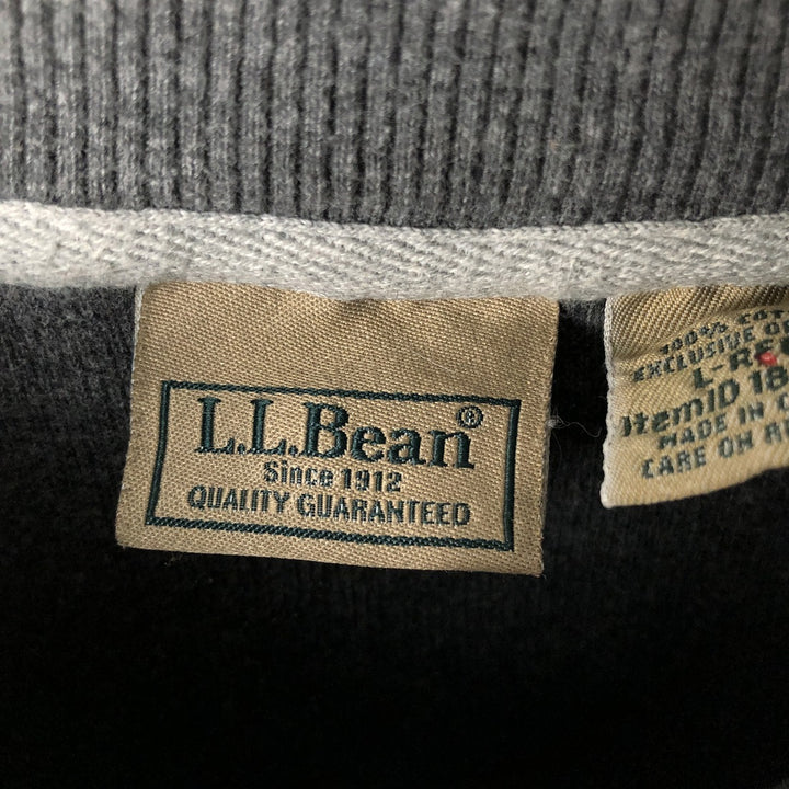 90s-00'S LLBean Waffle Henley T-Shirt, Men's Size L, Vintage cotton Charcoal Vintage Second Hand