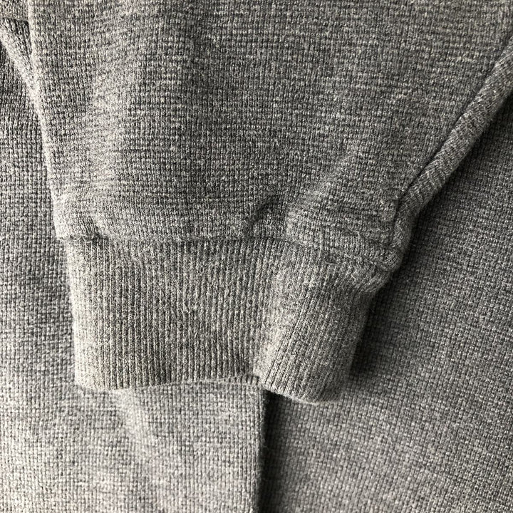 90s-00'S LLBean Waffle Henley T-Shirt, Men's Size L, Vintage cotton Charcoal Vintage Second Hand