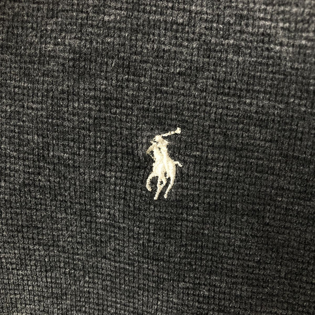 Ralph Lauren POLO RALPH LAUREN SLEEPWEAR Thermal Long T-shirt Waffle Men's XL cotton Charcoal Vintage Second Hand