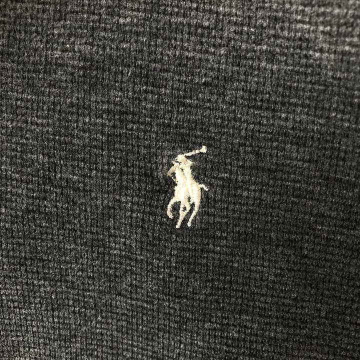 Ralph Lauren POLO RALPH LAUREN SLEEPWEAR Thermal Long T-shirt Waffle Men's XL cotton Charcoal Vintage Second Hand
