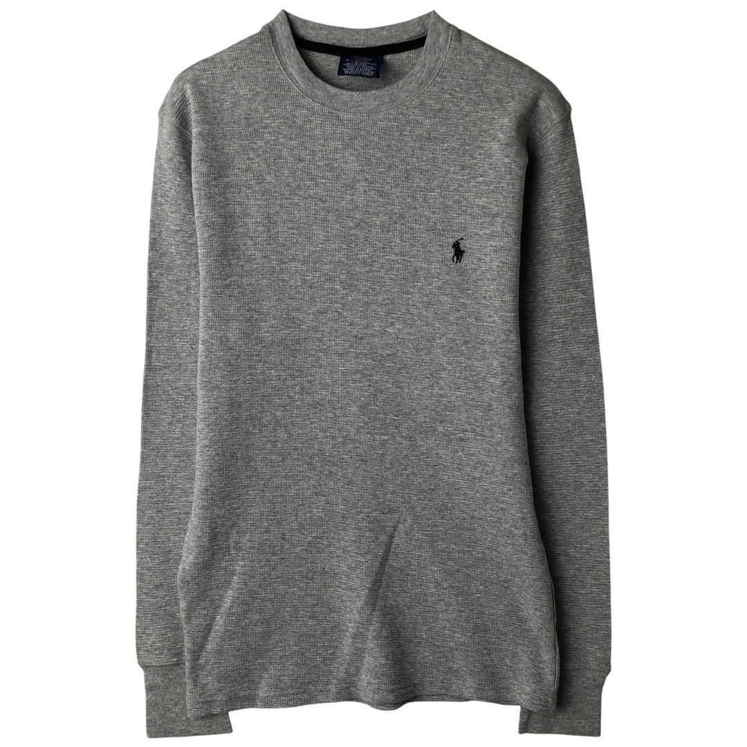 Ralph Lauren POLO RALPH LAUREN SLEEPWEAR Thermal Long T-Shirt, Men's Size Small cotton gray type Vintage Second Hand