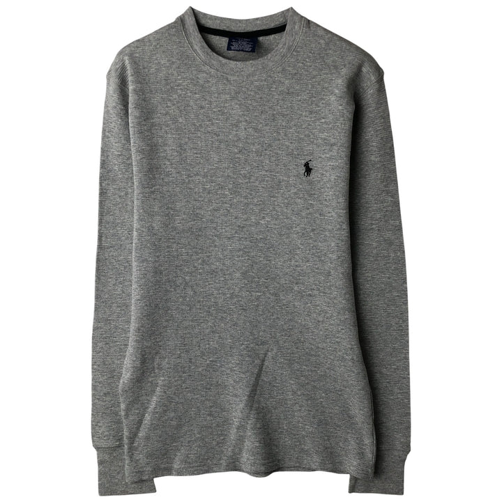 Ralph Lauren POLO RALPH LAUREN SLEEPWEAR Thermal Long T-Shirt, Men's Size Small cotton gray type Vintage Second Hand