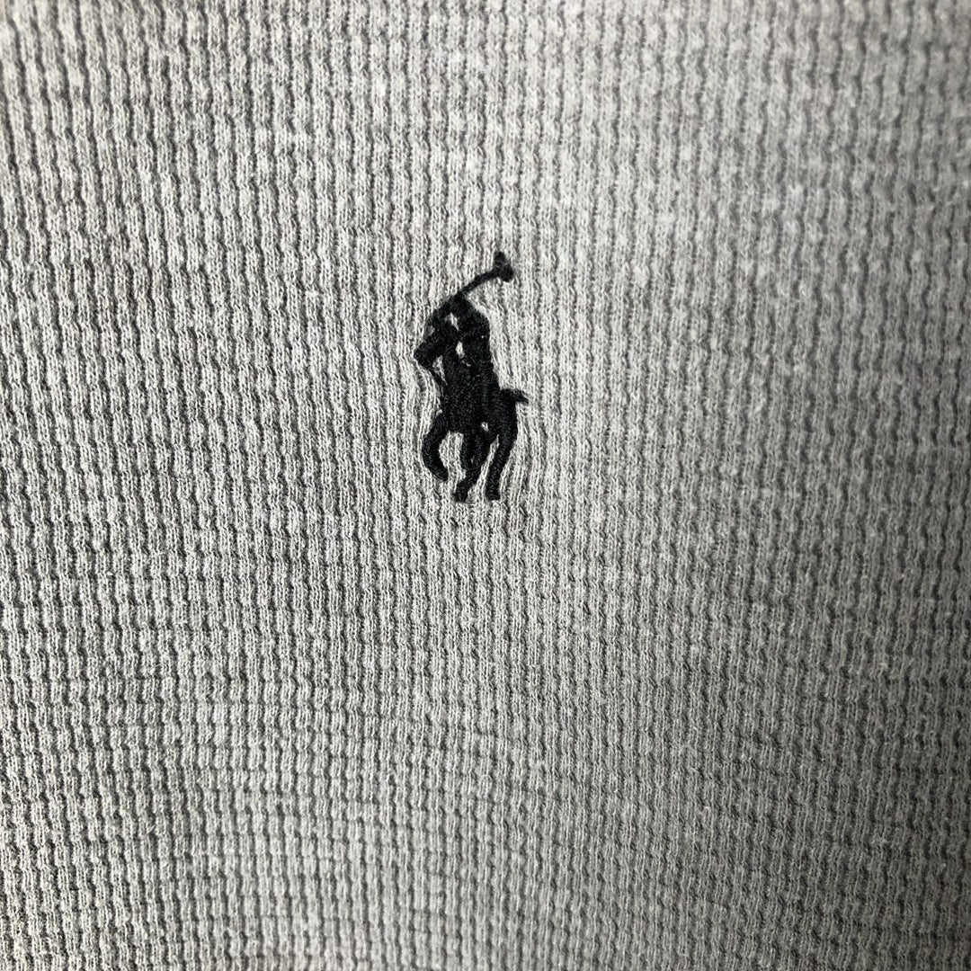 Ralph Lauren POLO RALPH LAUREN Thermal Long T-Shirt Men's XXL cotton gray type Vintage Second Hand