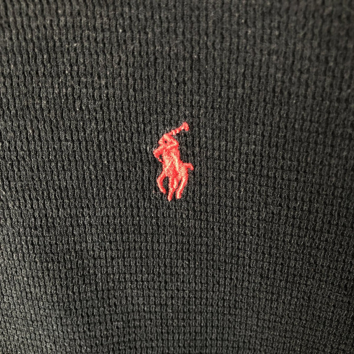Ralph Lauren POLO RALPH LAUREN SLEEPWEAR Thermal Long T-Shirt, Men's Size L cotton black type Vintage Second Hand
