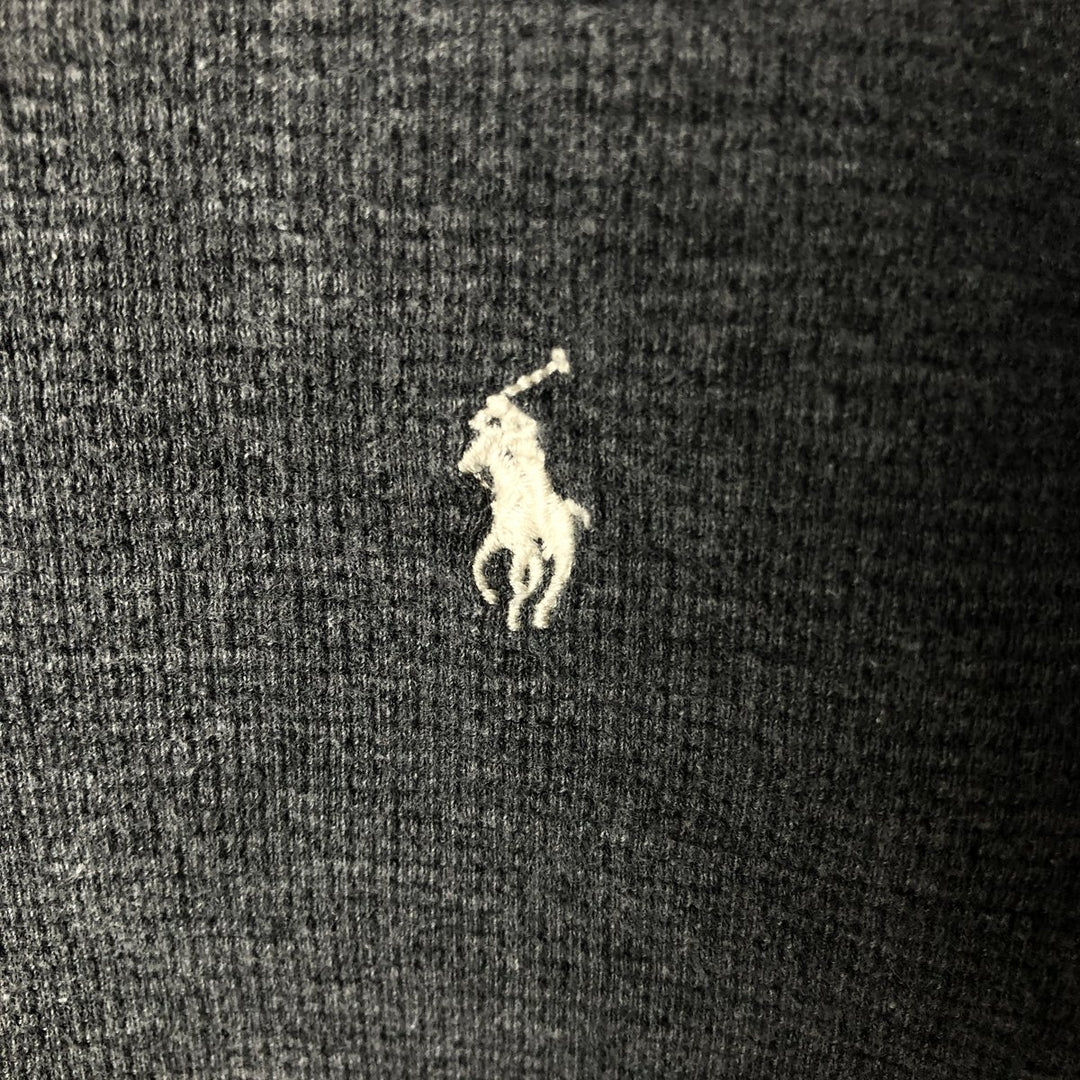 Ralph Lauren POLO RALPH LAUREN Thermal Long T-Shirt, Men's Size M cotton gray type Vintage Second Hand