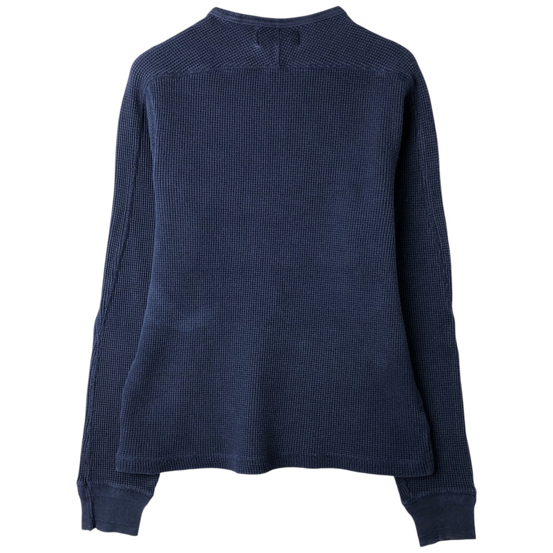 Ralph Lauren POLO by Ralph Lauren Thermal T-Shirt, Waffle, Men's Size M cotton navy blue type Vintage Second Hand
