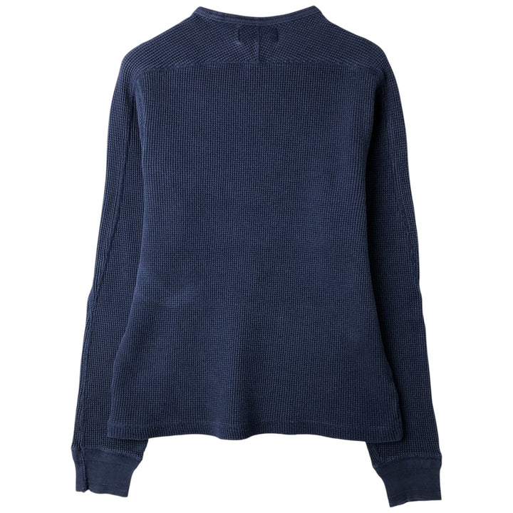 Ralph Lauren POLO by Ralph Lauren Thermal T-Shirt, Waffle, Men's Size M cotton navy blue type Vintage Second Hand