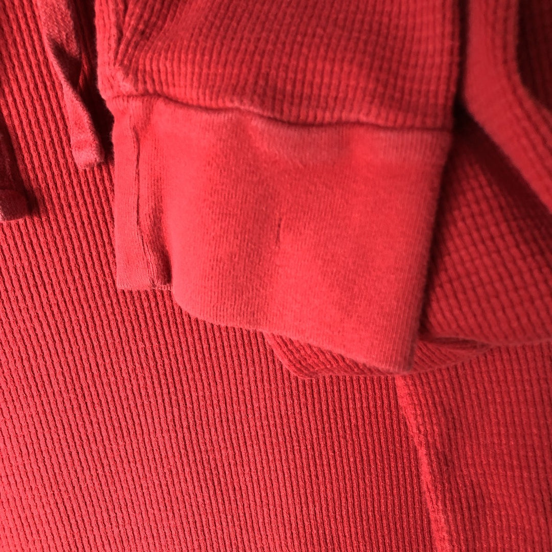 Ralph Lauren POLO RALPH LAUREN hooded thermal long T-shirt, men's size XL cotton red type Vintage Second Hand