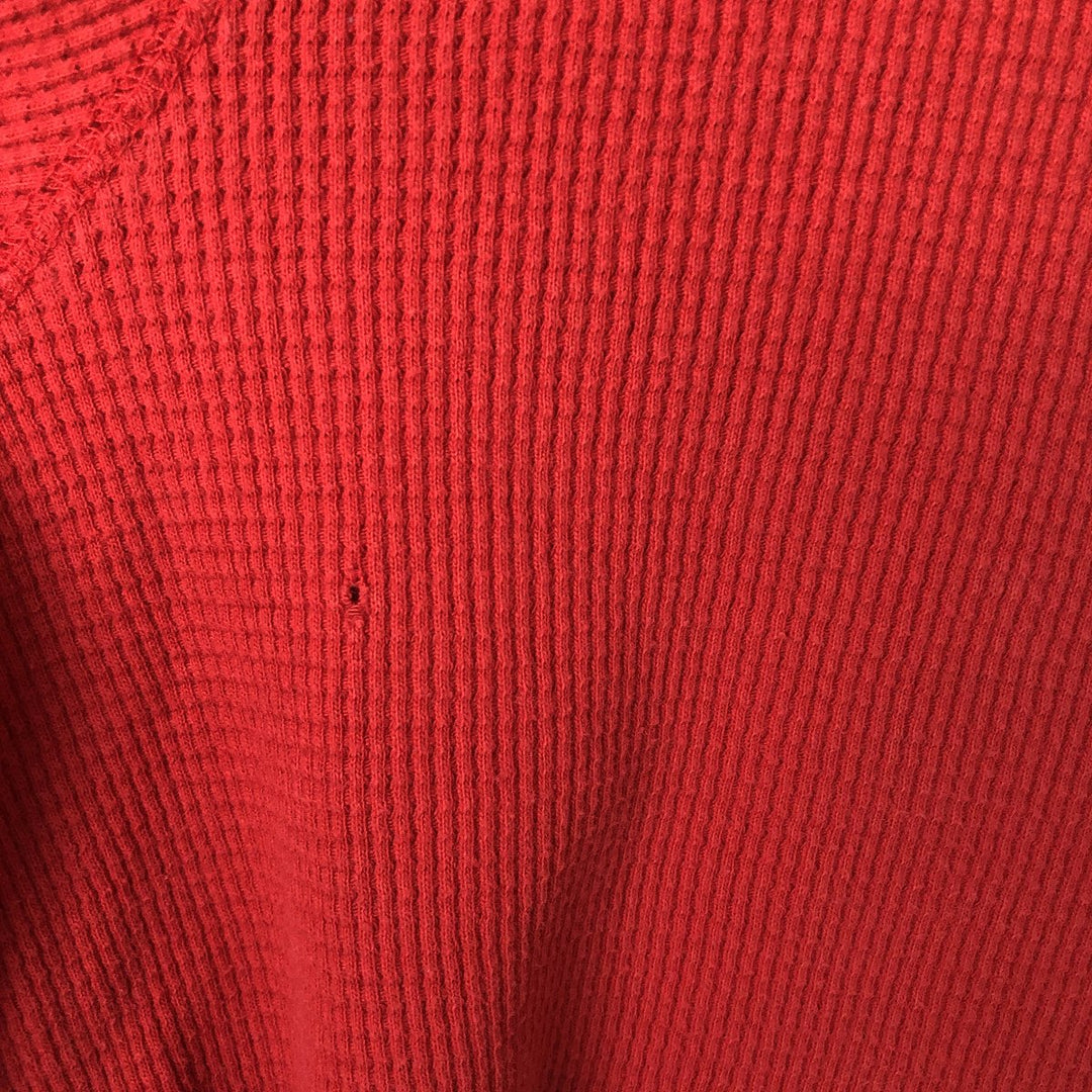 Ralph Lauren POLO RALPH LAUREN hooded thermal long T-shirt, men's size XL cotton red type Vintage Second Hand
